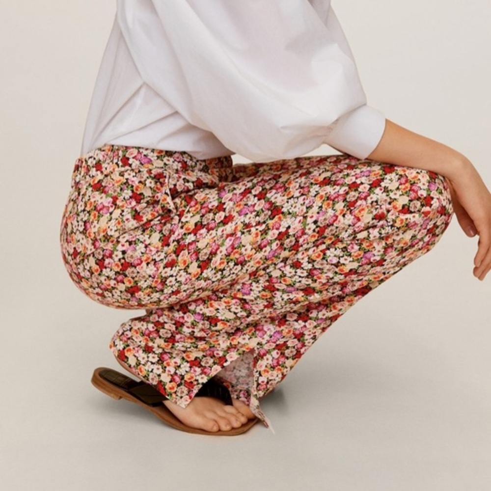 !NWT Palazzo Flower print trouser pants Relaxed Fit